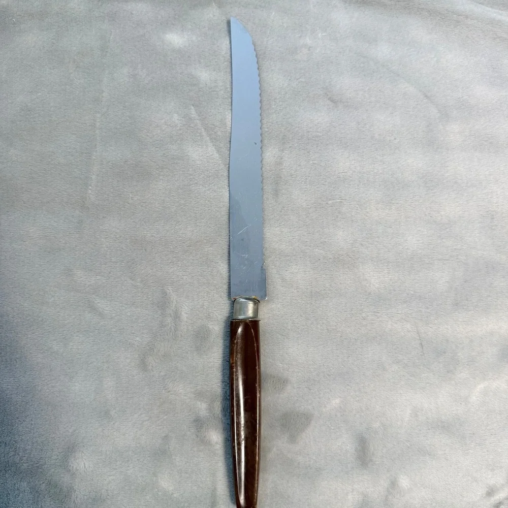 Vintage Regent Sheffield England Serrated Bread Knife Stainless 12